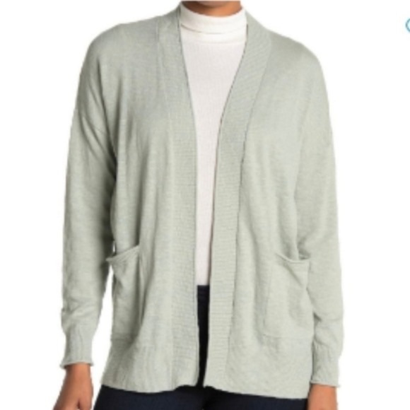 Madewell Sage Open Front Patch Pocket Cardigan - Picture 1 of 7